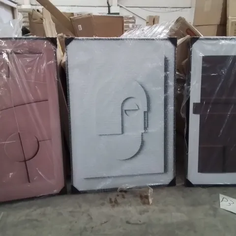 BOXED 3 PIECE JAPANDI HANGING WALL ART 