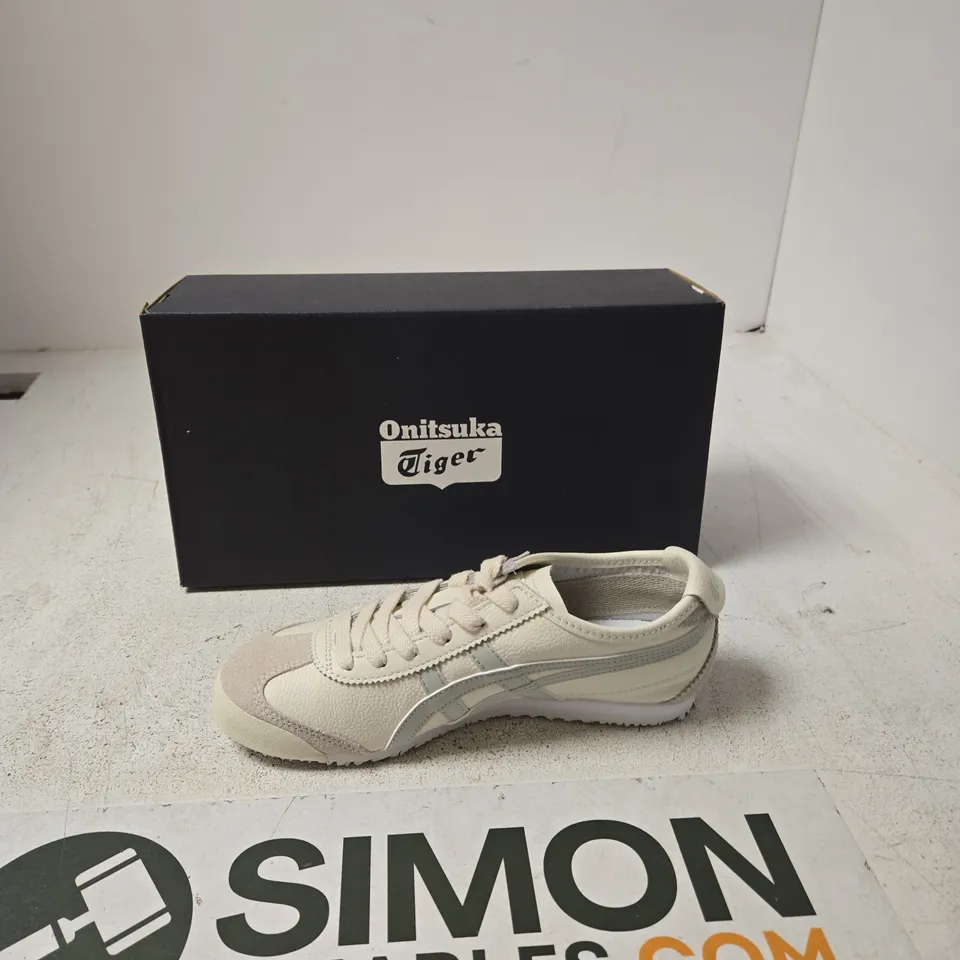 BOXED ONITSUKA TIGER SNEAKERS – CREAM/BEIGE - UK 3