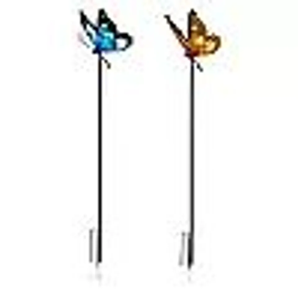 SET OF 2 GARDEN REFLECTIONS BUTTERFLY GARDEN LIGHTS