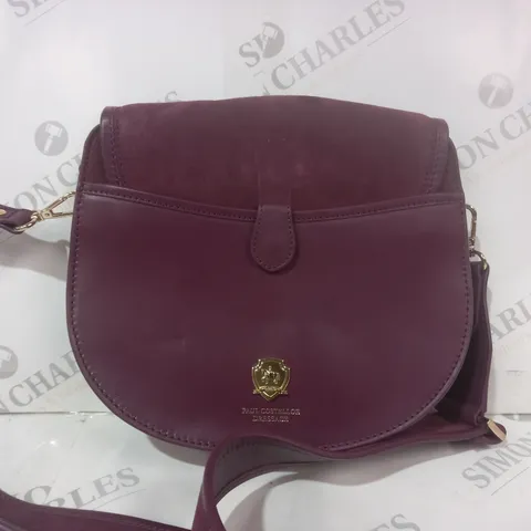 PAUL COSTELLOE TROPHY CROSSBODY BAG IN PURPLE