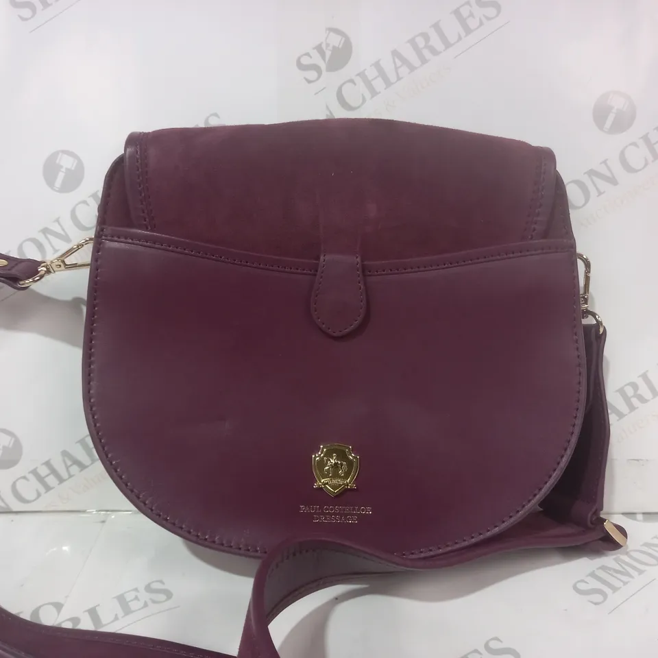 PAUL COSTELLOE TROPHY CROSSBODY BAG IN PURPLE