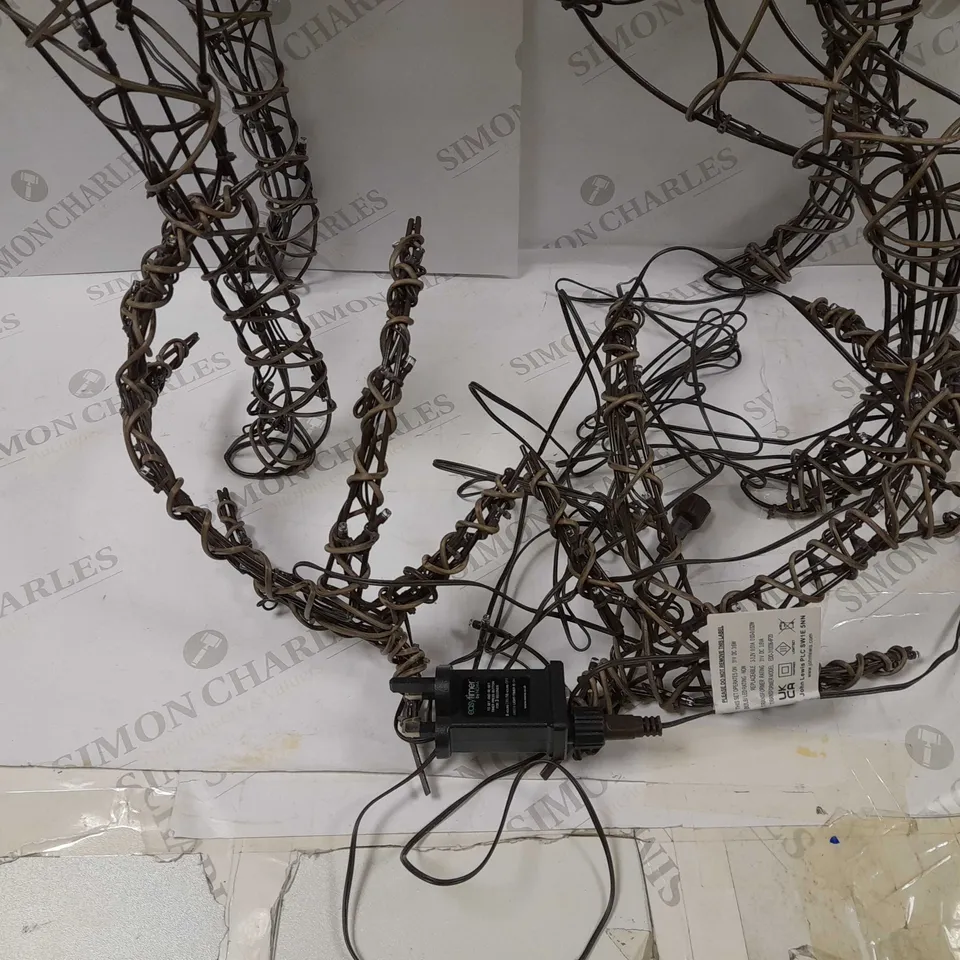 1.1M BROWN DEER WITH TIMER-WARM WHITE LEDS