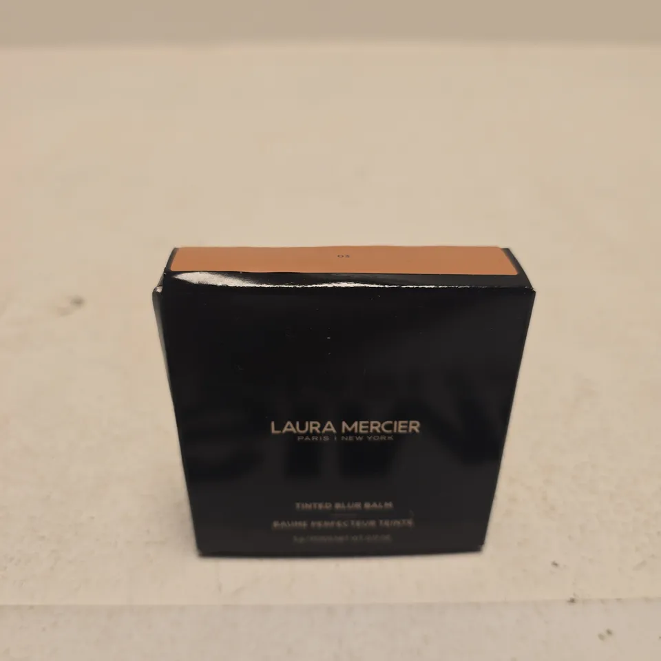 LAURA MERCIER TINTED BLUR BALM SHADE 03 MAKE-UP – BLACK BOX WITH GOLD TEXT, PARIS & NEW YORK