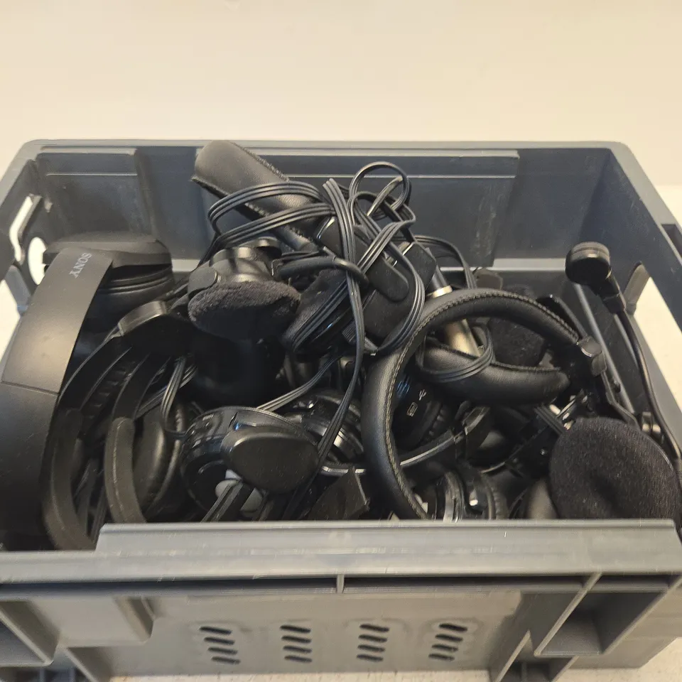 LARGE QUANTITY OF ASSORTED HEADPHONES