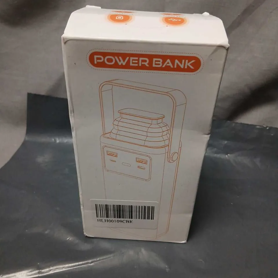 POWER BANK PACKAGING BOX – WHITE BOX WITH ORANGE POWER BANK LABEL