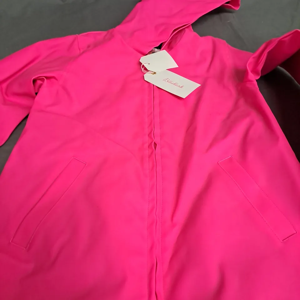 BILLIE BLUSH KIDS PINK WATERPROOF JACKET - KIDS SIZE 8