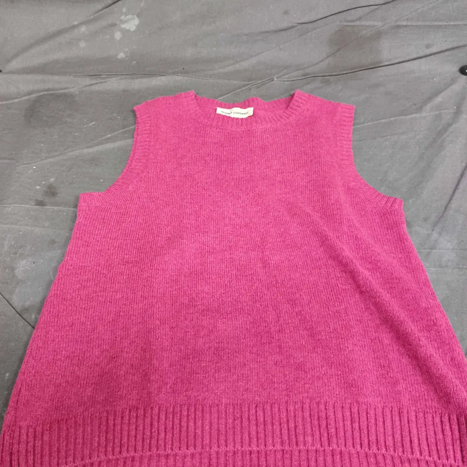 SEASALT CORNWALL PINK KNITTED SLEEVELESS TOP – UK 12 (EU 40, US 8)