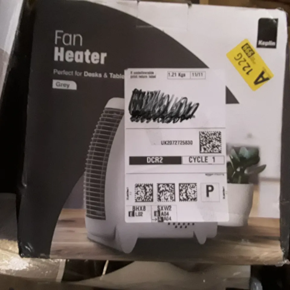 BOXED KEPLIN FAN HEATER -GREY 