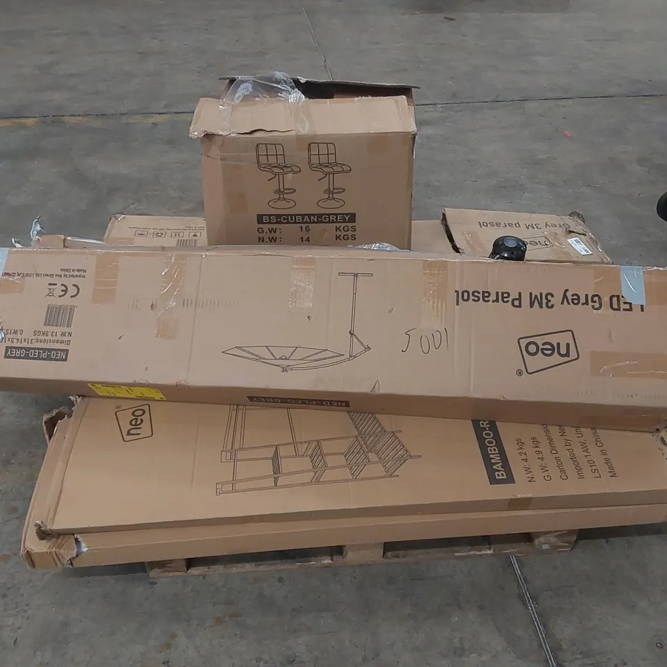 PALLET OF ASSORTED CONSUMER PRODUCT/FURNITURE PARTS ECT