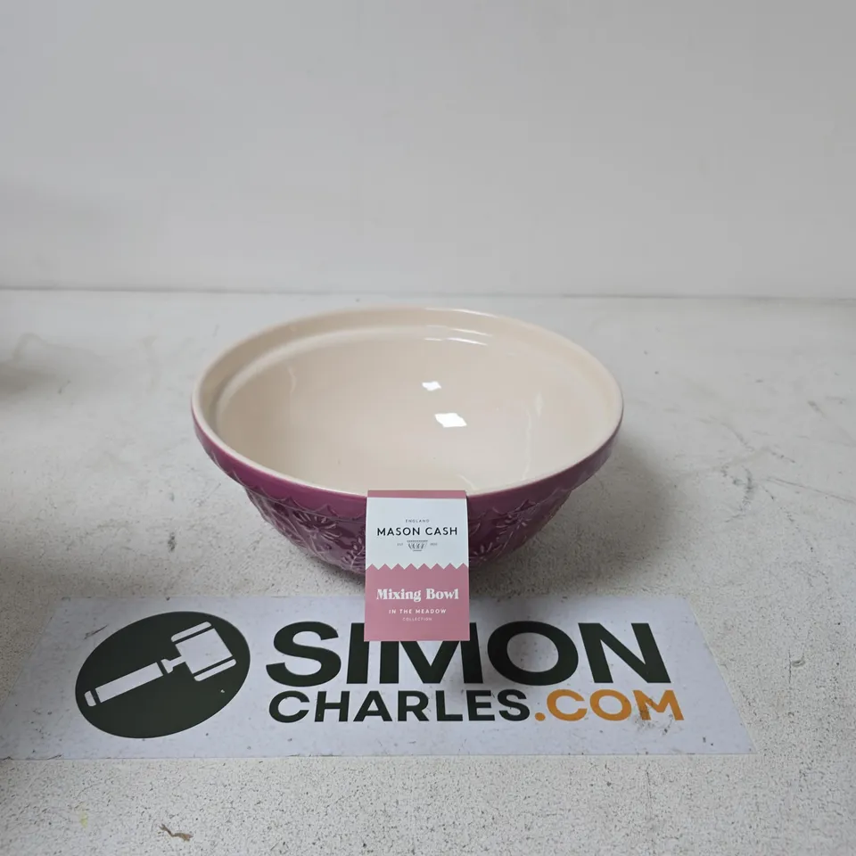 MASON CASH MIXING BOWL – IN THE MEADOW COLLECTION, PURPLE CERAMIC