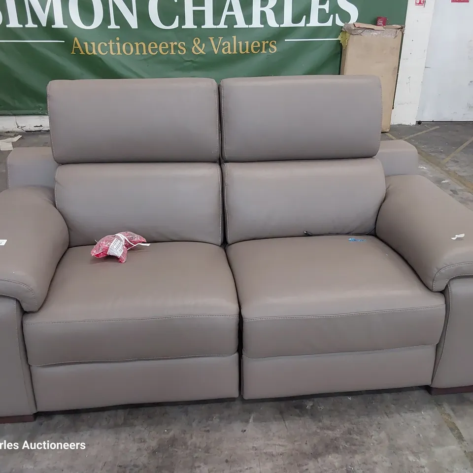 QUALITY ITALIAN DESIGNER RICCARDO POWER RECLINING FOUR SEATER SOFA WITH ADJUSTABLE HEADRESTS GREY 