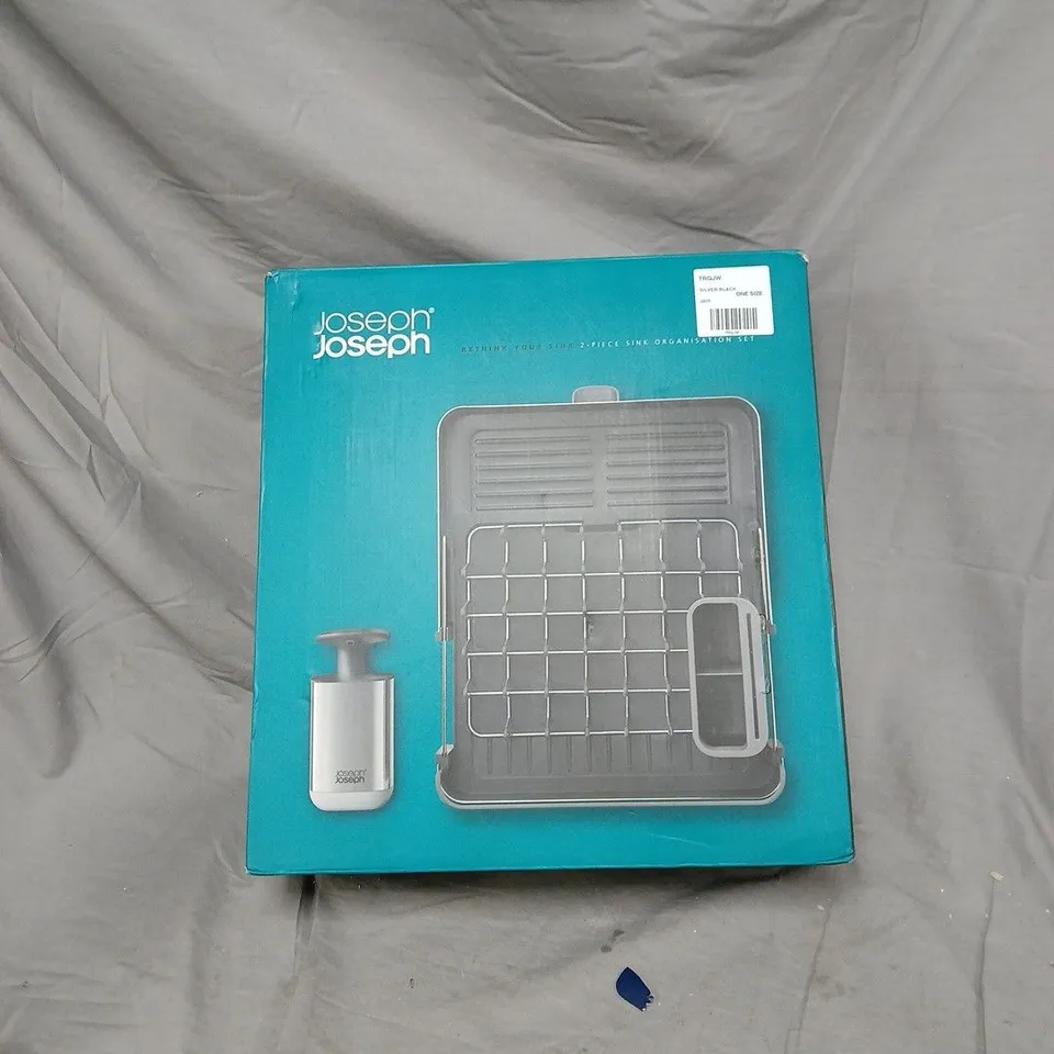 JOSEPH JOSEPH RETHINK YOUR SINK 2 PIECE ORGANISATION SET SILVER/BLACK