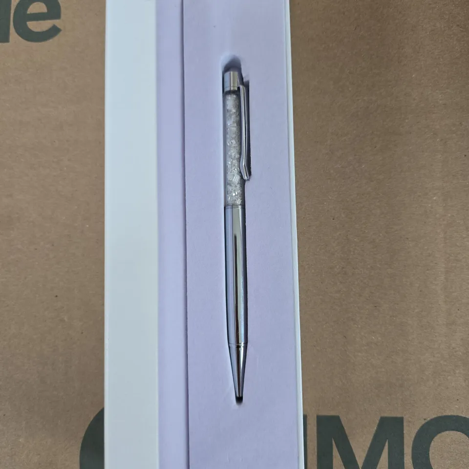 FIRST TIME - WHITE MOISSANITE PEN - SILVER COLOUR WITH BLACK INK
