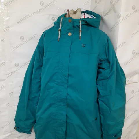 LIGHTHOUSE EVA LONG WATERPROOF & BREATABLE JACKET IN PEACOCK SIZE 16
