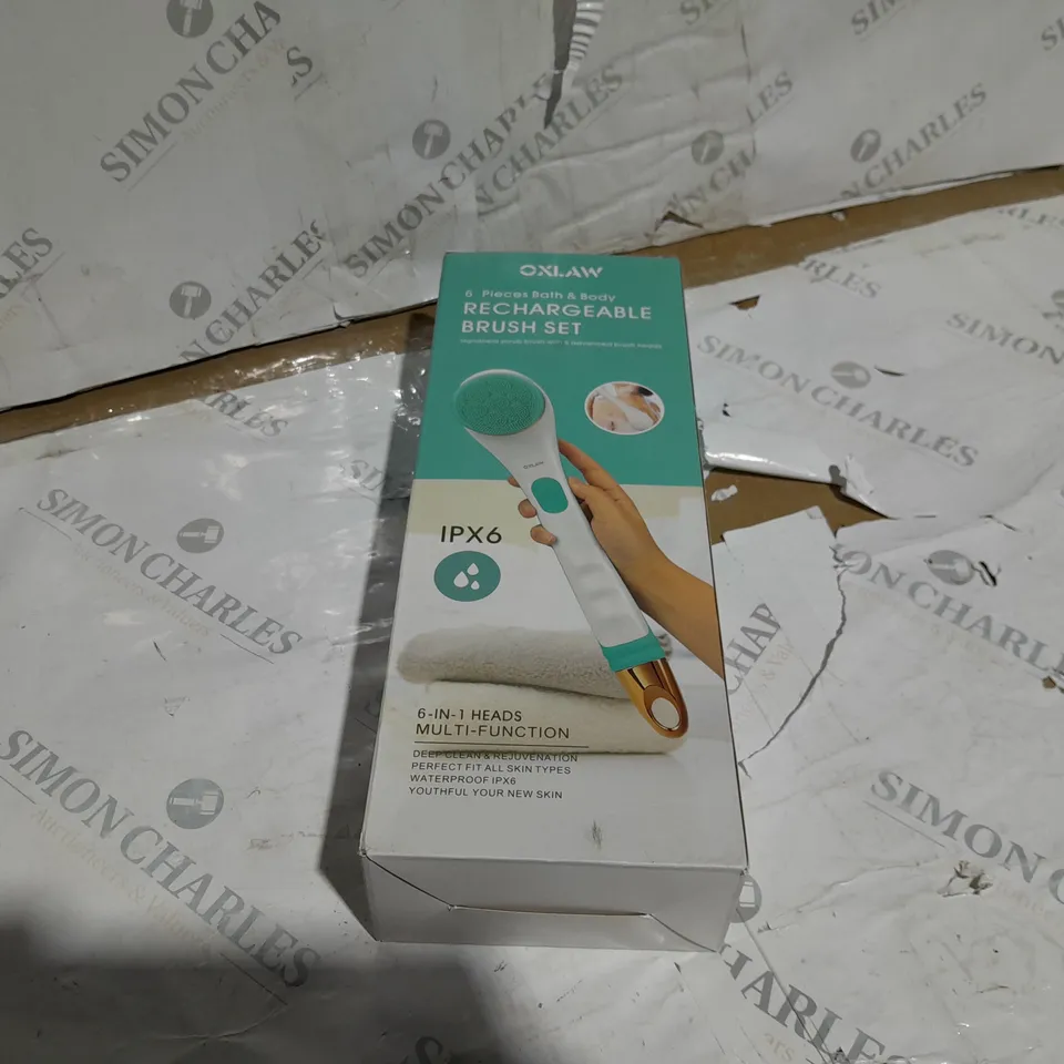 OXLAW 6 PIECES BATH AND BODY RECHARGEABLE BRUSH SET 