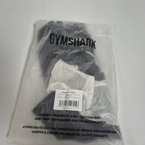 GYMSHARK ARRIVAL 7-INCH SHORTS – MEN'S SLIM FIT, BLACK (UK M)