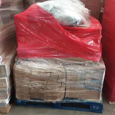 PALLET OF ASSORTED PRODUCTS TO INCLUDE BESCHREIBUNG COFFEE TABLE, HOMIDEC, OFFICE SWIVEL CHAIR