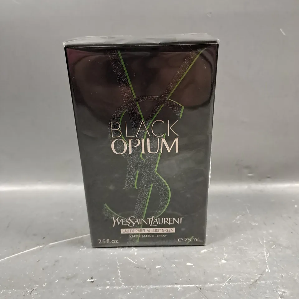 BOXED AND SEALED BLACK OPIUM YVES SAINT LAURENT EAU DE PARFUM ILLICIT GREEN 75ML