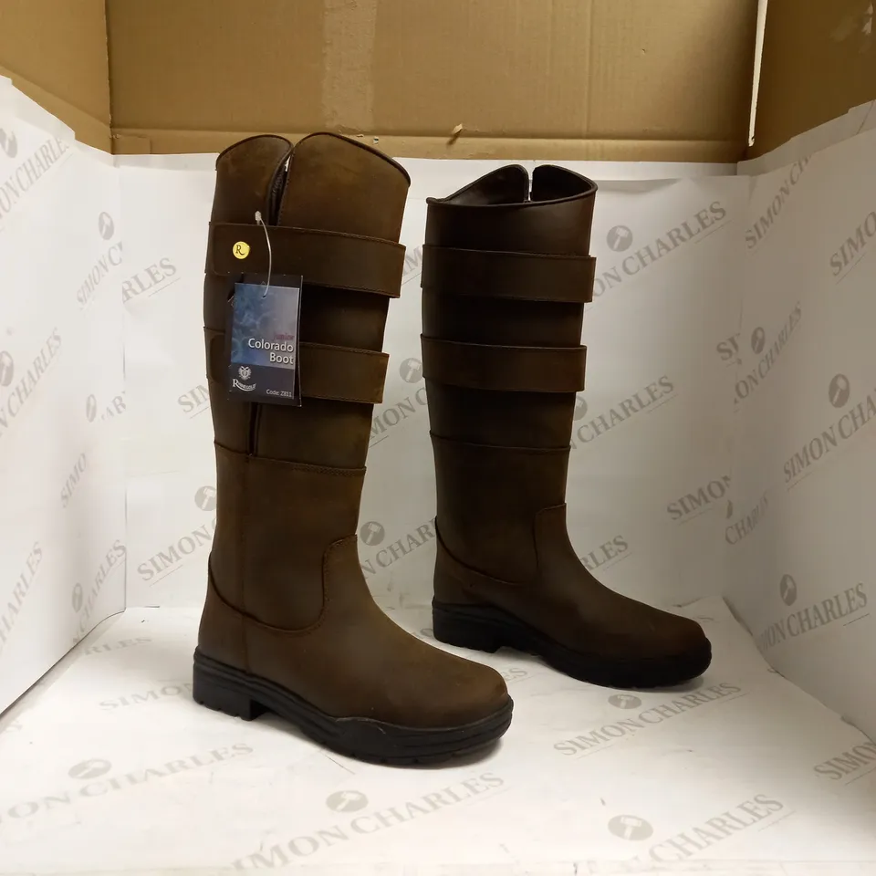 RHINEGOLD JUNIOR COLORADO COUNTRY BOOT BROWN UK 4 