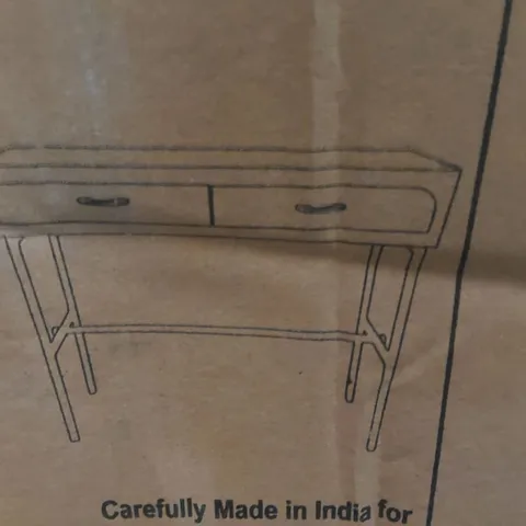 BOXED ATKIN AND THYME MIRO 2 DRAWER CONSOLE TABLE