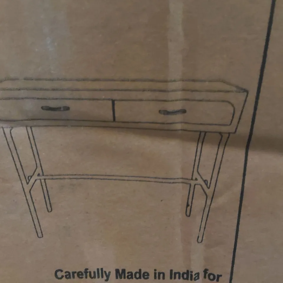 BOXED ATKIN AND THYME MIRO 2 DRAWER CONSOLE TABLE