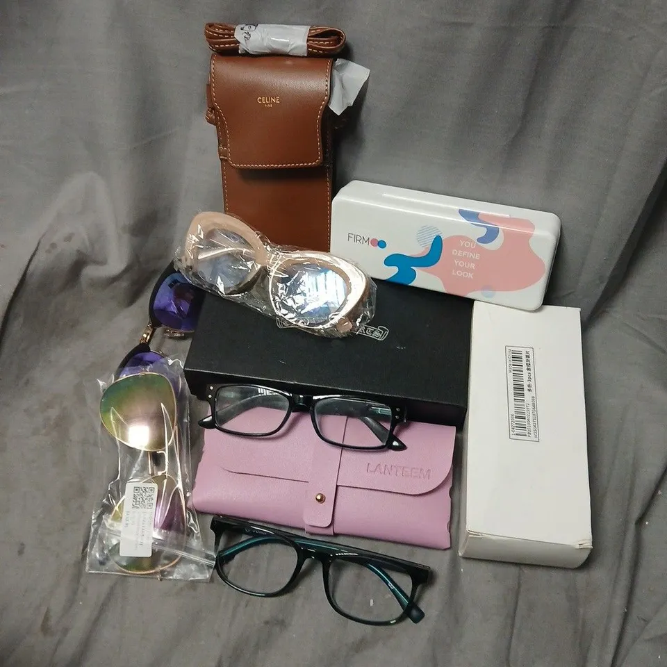 APPROXIAMTELY 15 ASSORTED SUNGLASSES/SPECTACLES IN VARIOUS DESIGNS TO INCLUDE BRANDS SUCH AS CELINE PARIS, LANTEEM, FIRM, ETC
