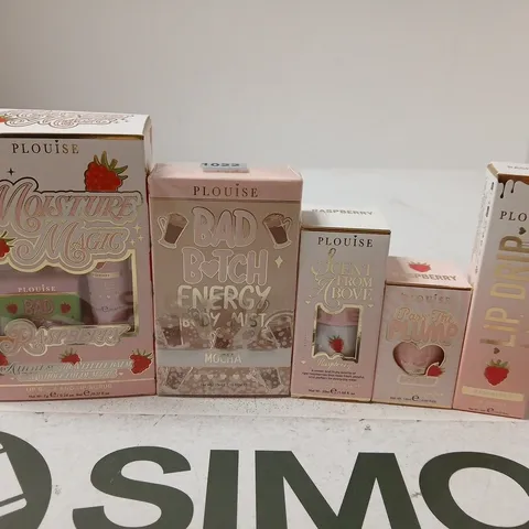 5 PLOUISE PRODUCTS TO INCLUDE LIP KITS, HAIR/BODY MIST, LIP PLUMPING MASK, ETC