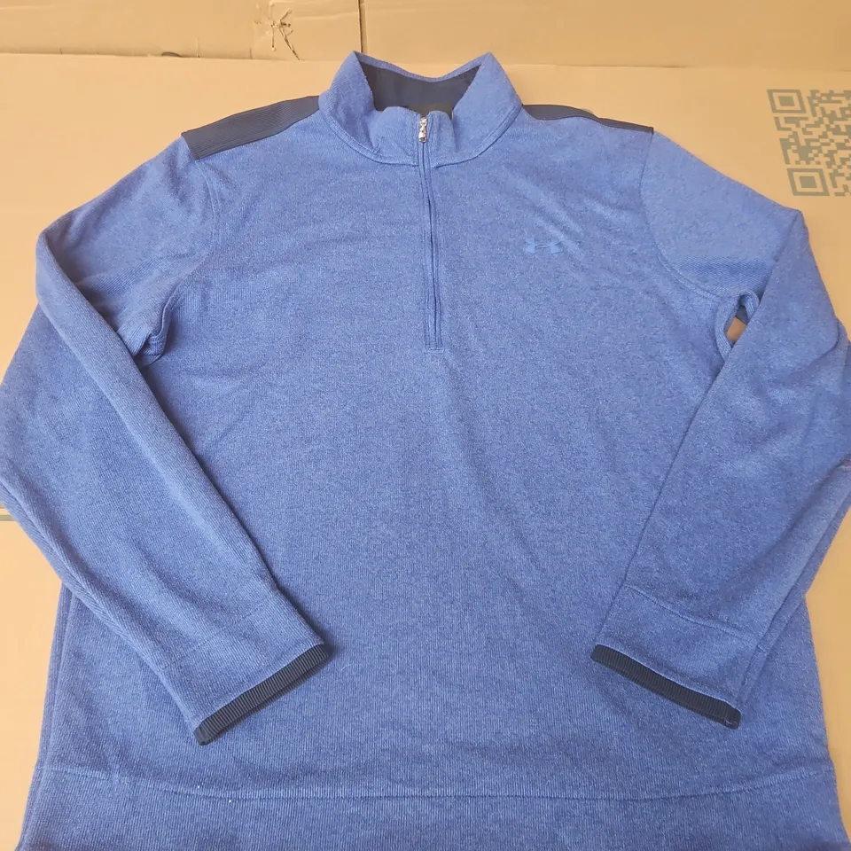 UNDER ARMOUR HALF ZIP FLEECE IN BLUE - XL