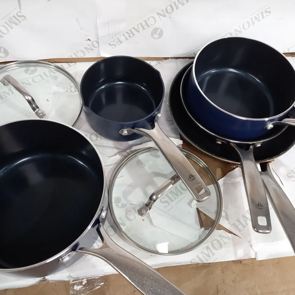 BLUE DIAMOND COOKWARE SET, NON STICK ALUMINIUM COOKWARE 