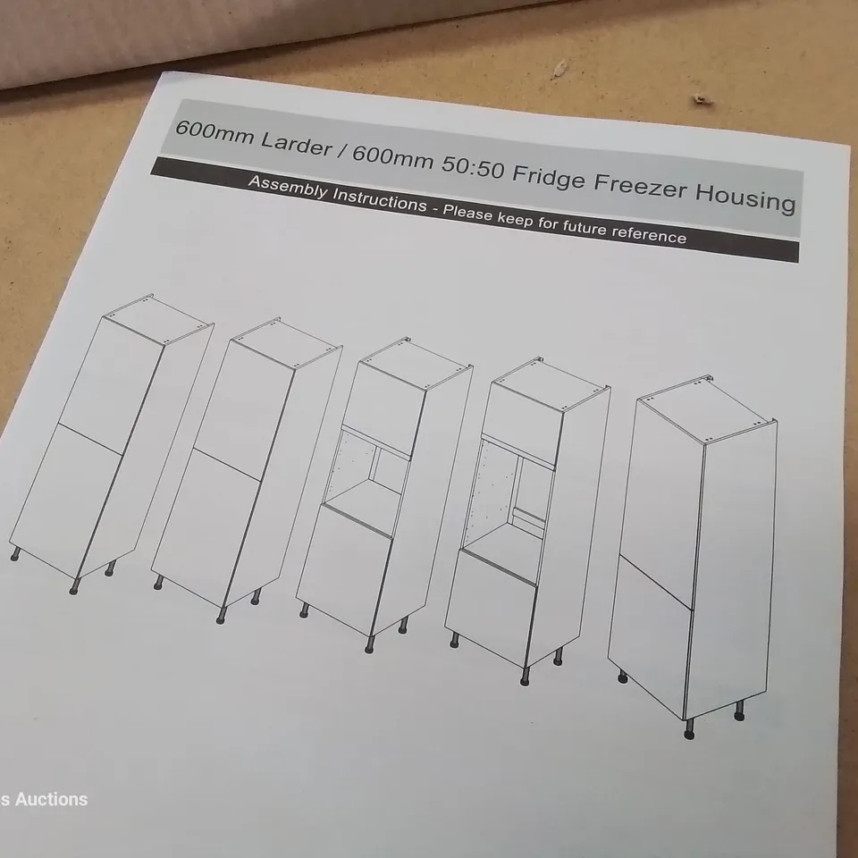 BOXED PAIR OF 600mm LARDER TOWER/FRIDGE FREEZER HOUSING PANELS 
