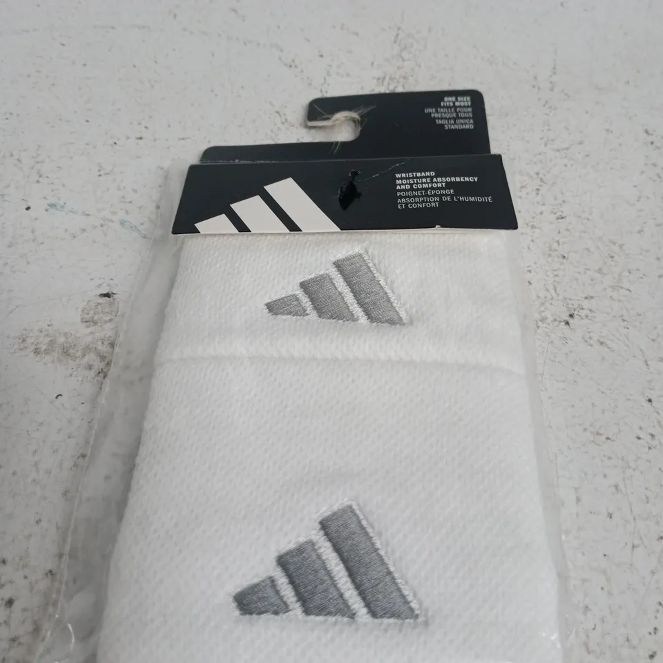ADIDAS WRISTBAND – WHITE, ONE SIZE FITS MOST