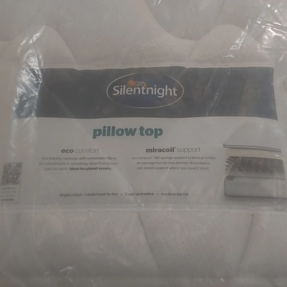 QUALITY BAGGED SILENTNIGHT 4'6" MIRACOIL SPRUNG PIPPA ULTIMATE PILLOW-TOP MATTRESS