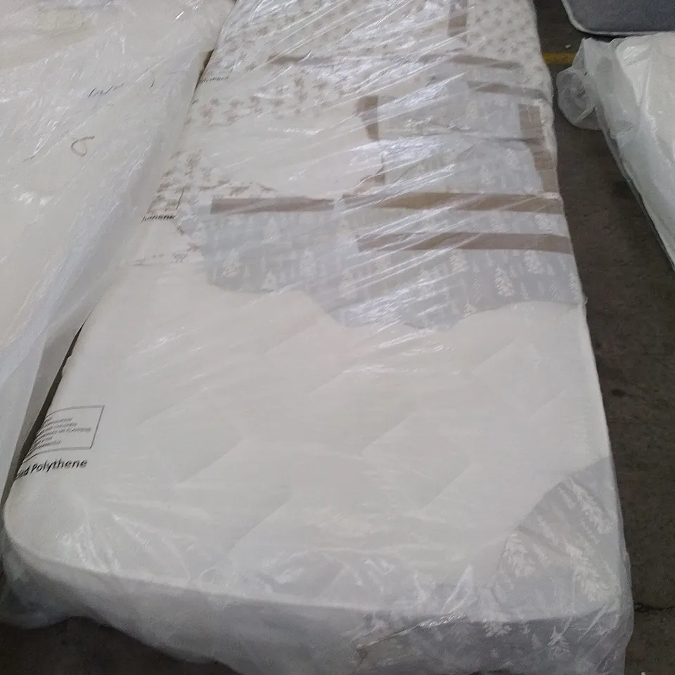 QUALITY BAGGED 2'6" SINGLE NATURAL OPEN COIL MATTRESS 