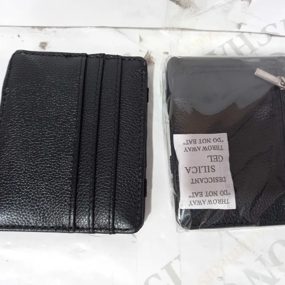 DESIGNER FAUX LEATHER WALLET IN BLACK