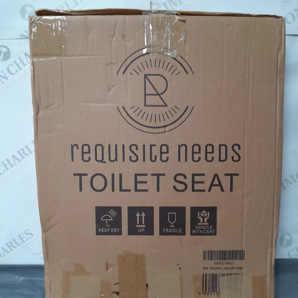 WHITE PLASTIC REQUISITE NEEDS TOILET SEAT