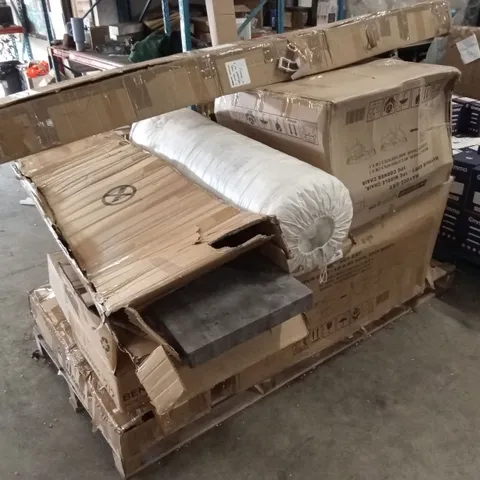 PALLET OF ASSORTED INCOMPLETE FURNITURE PARTS AND PIECES