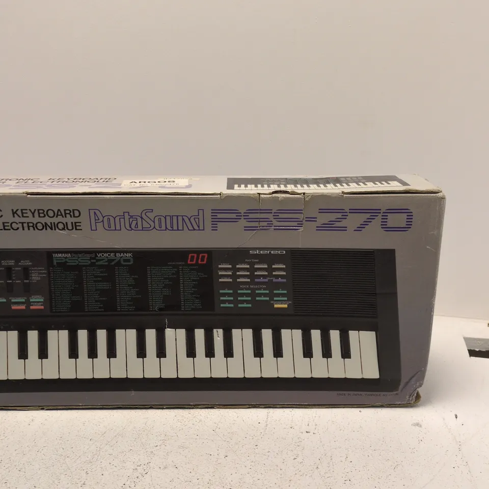 YAMAHA PORTASOUND PSS-270 ELECTRONIC KEYBOARD – BOXED
