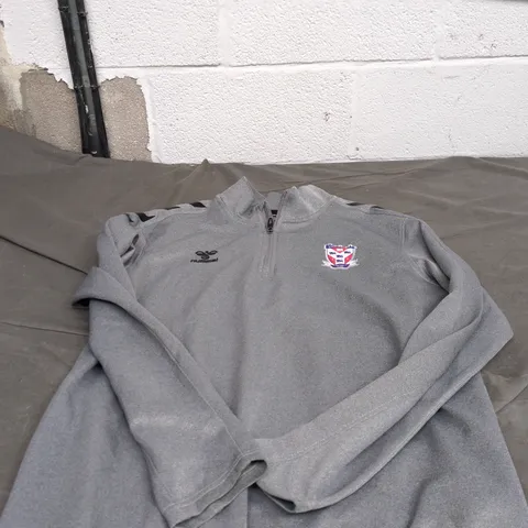 YORK CITY HUMMEL GREY XL 1/4 ZIP UP TOP 