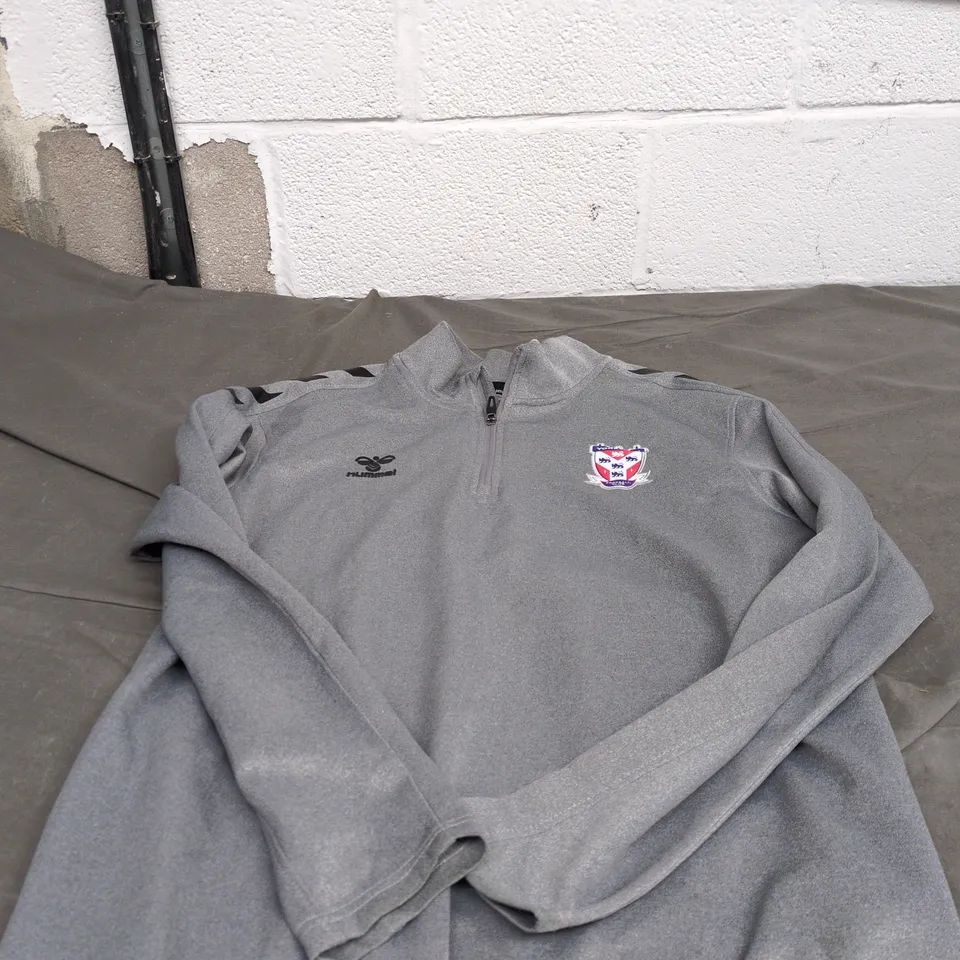 YORK CITY HUMMEL GREY XL 1/4 ZIP UP TOP
