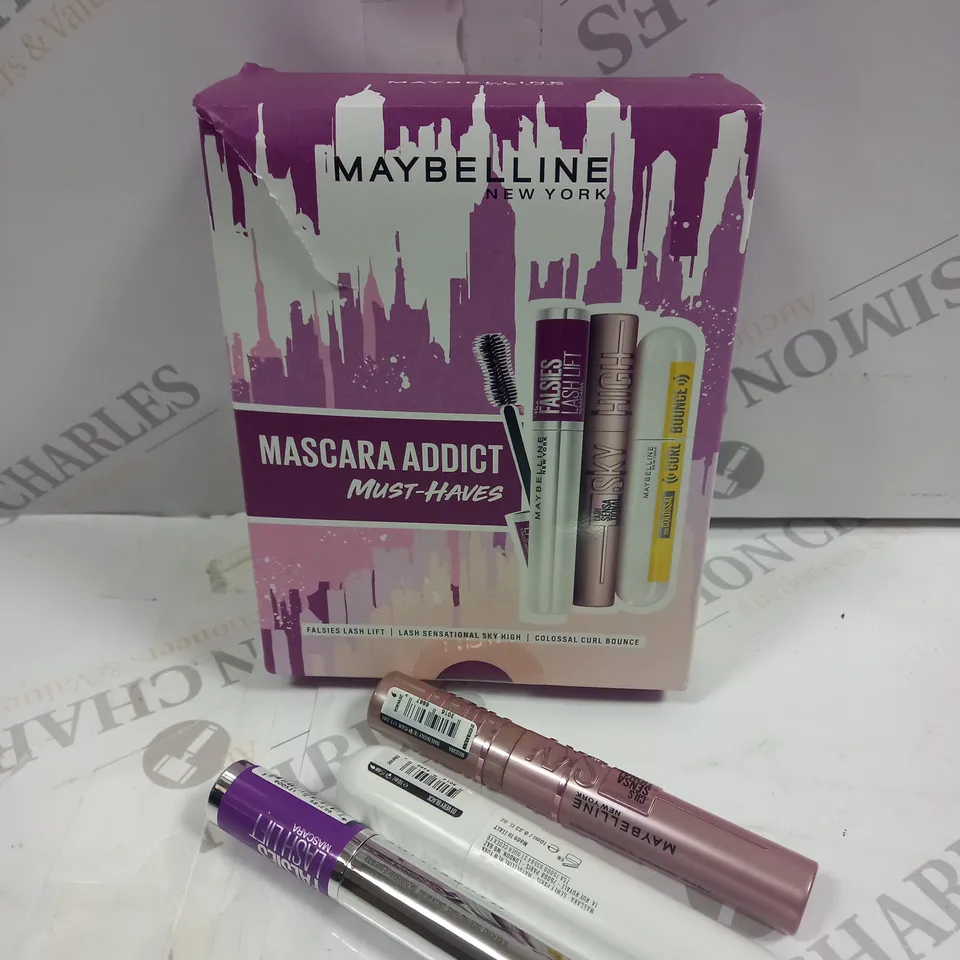 BOXED MAYBELLINE NEW YORK MASCARA ADDICT SET  RRP £24.99