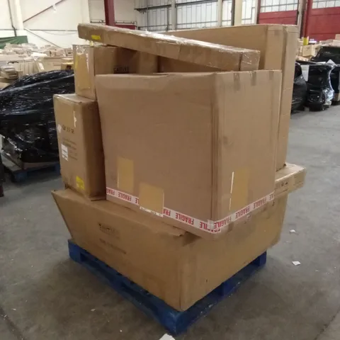 PALLET OF ASSORTED INCOMPLETE FURNITURE PARTS AND PIECES