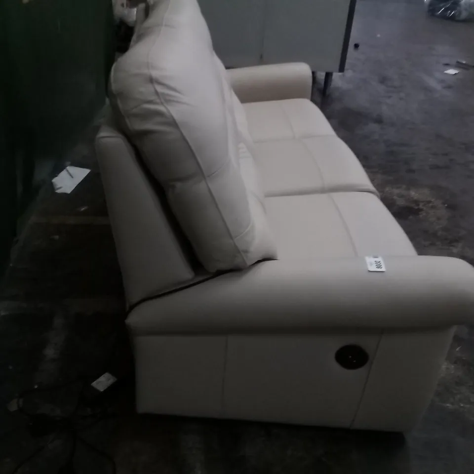 DESIGNER G PLAN MADE HOLMES CAMBRIDGE STONE ELECTRIC RECLINING THREE SEATER SOFA