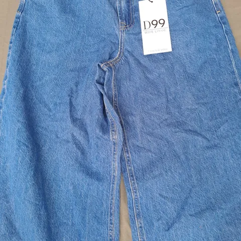 STRADIVARIUS D99 WIDE LOOSE JEANS IN BLUE UK SIZE 10