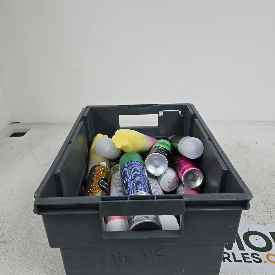 TOTE OF APPROXIMATELY 15 ASSORTED AEROSOL PRODUCTS TO INCLUDE GILLETTE, MITCHUM, DAISE, G.O. ETC