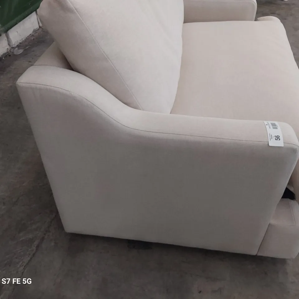 DESIGNER ATWORTH LOVE SEAT METAL ACTION SOFABED NATURAL FABRIC 