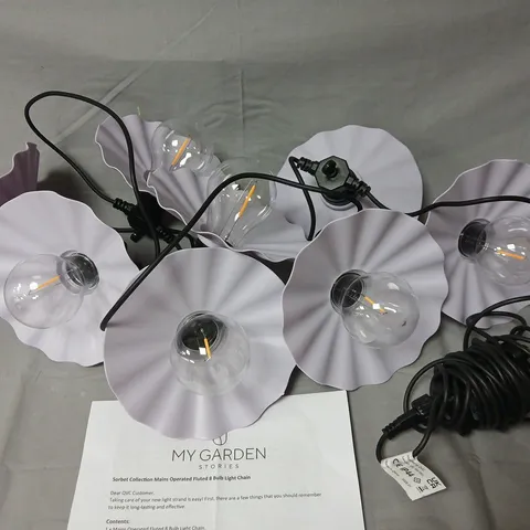 My Garden Stories Sorbet Collection Mains Operated Fluted 8-Bulb Light Chain