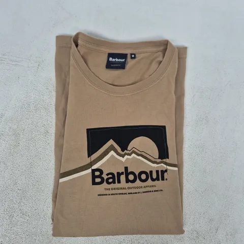 BARBOUR SHORT SLEEVE T-SHIRT IN SAND SIZE MEDIUM