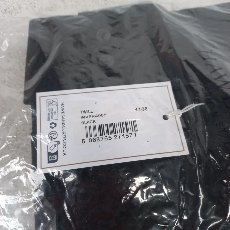 HAWES & CURTIS CLASSIC NON-IRON SHIRT – BLACK, TWILL, UK 17/36