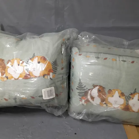 LOT OF 4 GUINEA PIG CUSHIONS