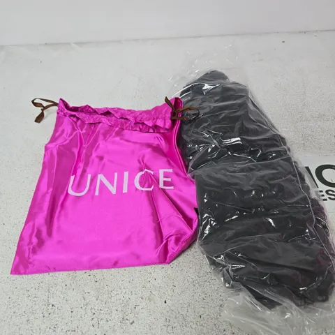 UNICE REAL HUMAN HAIR WIG IN BLACK